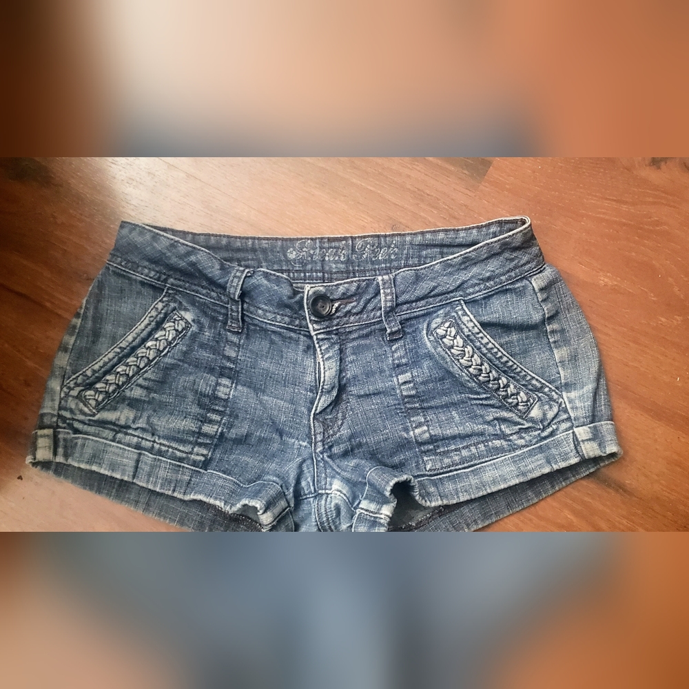 Sneak Peek Jean Shorts Rope Detail on Pockets size S
